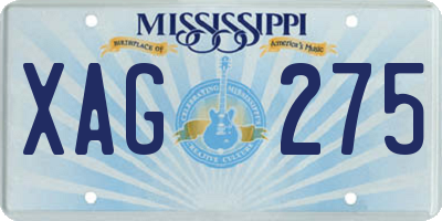 MS license plate XAG275