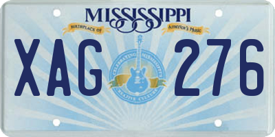 MS license plate XAG276