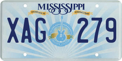 MS license plate XAG279