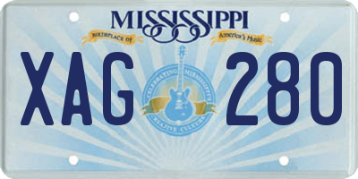 MS license plate XAG280