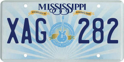 MS license plate XAG282