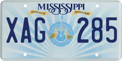 MS license plate XAG285