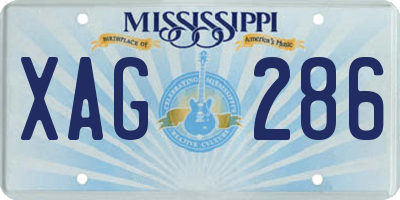MS license plate XAG286