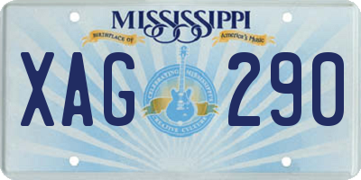 MS license plate XAG290