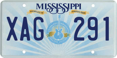 MS license plate XAG291