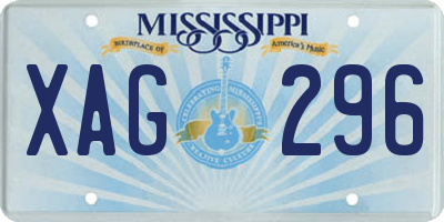 MS license plate XAG296