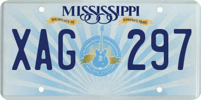 MS license plate XAG297
