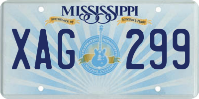 MS license plate XAG299
