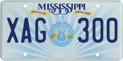MS license plate XAG300