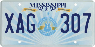 MS license plate XAG307