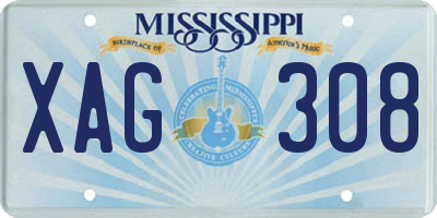 MS license plate XAG308