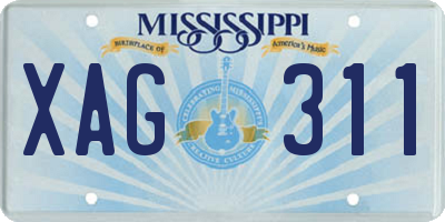 MS license plate XAG311