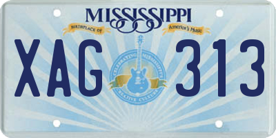 MS license plate XAG313