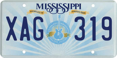 MS license plate XAG319
