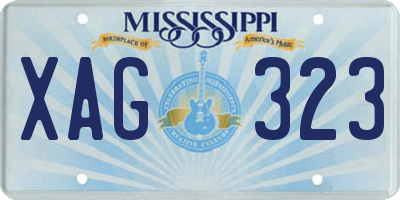 MS license plate XAG323