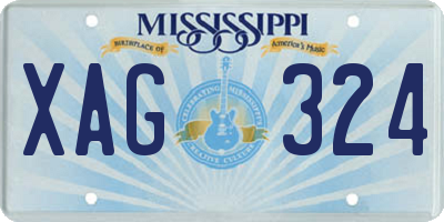 MS license plate XAG324