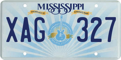 MS license plate XAG327