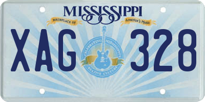 MS license plate XAG328