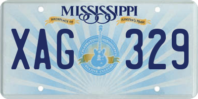 MS license plate XAG329