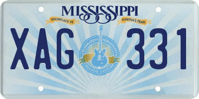 MS license plate XAG331