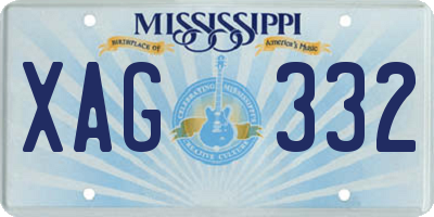 MS license plate XAG332
