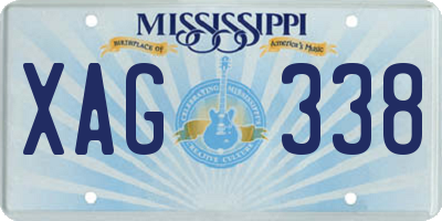 MS license plate XAG338