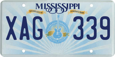MS license plate XAG339