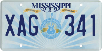 MS license plate XAG341