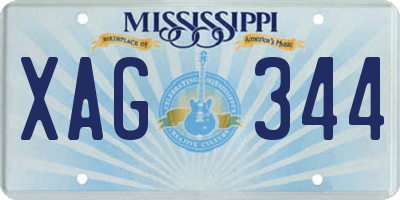 MS license plate XAG344