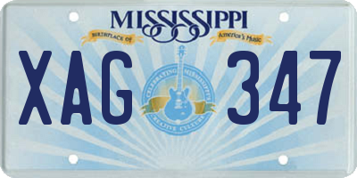MS license plate XAG347