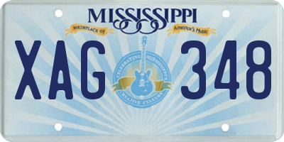 MS license plate XAG348