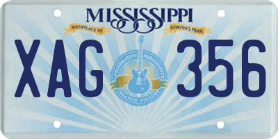 MS license plate XAG356