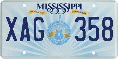 MS license plate XAG358