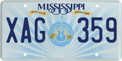 MS license plate XAG359