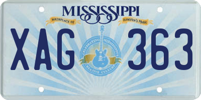 MS license plate XAG363