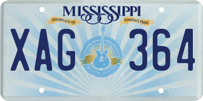 MS license plate XAG364