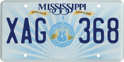 MS license plate XAG368
