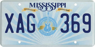 MS license plate XAG369