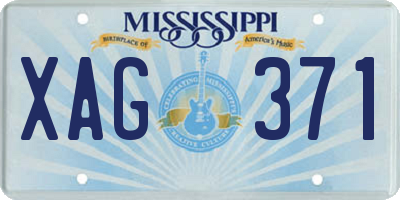 MS license plate XAG371