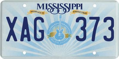 MS license plate XAG373