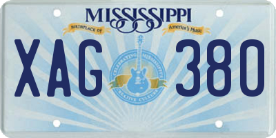 MS license plate XAG380