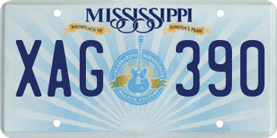 MS license plate XAG390