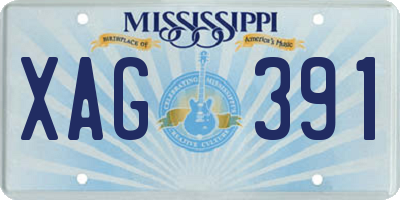 MS license plate XAG391
