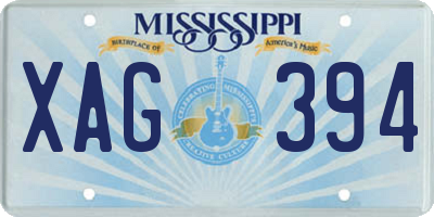 MS license plate XAG394
