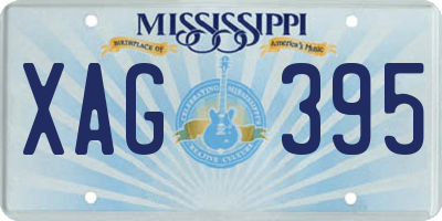 MS license plate XAG395