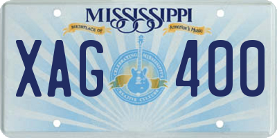 MS license plate XAG400