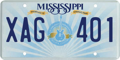 MS license plate XAG401
