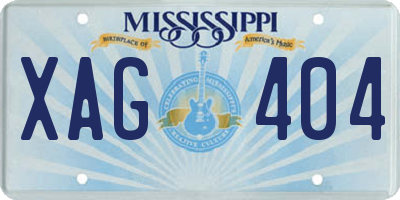 MS license plate XAG404