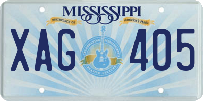 MS license plate XAG405
