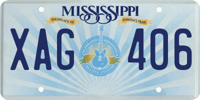 MS license plate XAG406